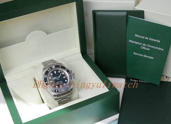 factory sales luxury 2813 men automatic movement 44mm mens stainless steel ceramic bezel sea model #116660 with original box diving watch, Slivery;brown